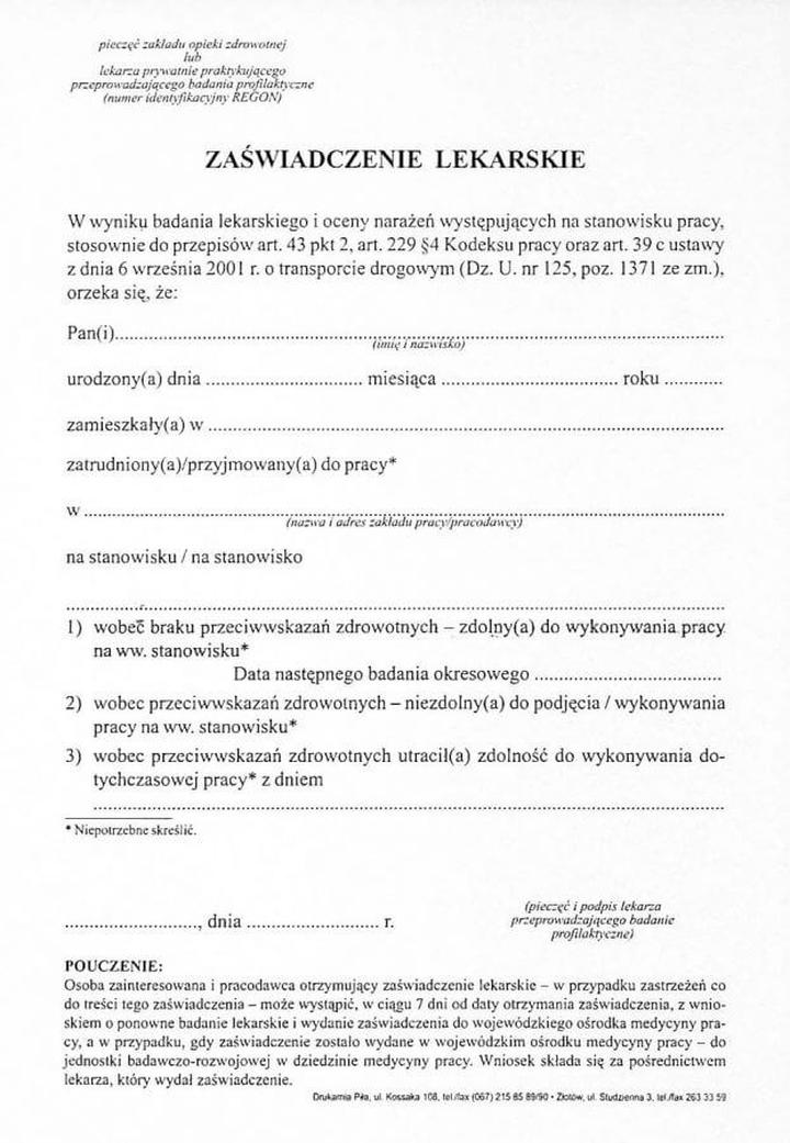 Odnowienie orzeczenia kierowcy