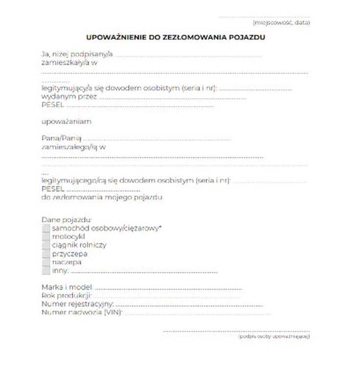 Kto może być upoważniony do wyrejestrowania