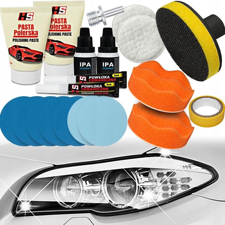 Polerowanie plastikowych lamp samochodowych